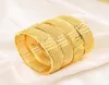 Bangle 4sts Luxury 24k Gold Plated Etiopian Jewelry Bangles for Women Dubai Ramadan Banglesbracelet Africanarab Weeding Gift6942850