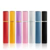 Storage Bottles 12ml Spray Refillable Bottle 6 Color Metal Case Glass Tank Perfume Aluminum Nozzle Parfume Cosmetic Container