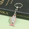 Keychains 1pc Christian souvenir de poisson Keychain Jésus charme pendent catholique Home Chapel Decor Gift