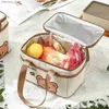 Bento Cajas WorthBuy Box Box Bolsa de aislamiento Engrasado Bento Portable Bento Termal para estudiante Bolsa de picnic de gran capacidad impermeable L49