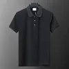 Designer Herren Polos Sommerhemd Marke Kleidung Baumwolle Kurzarm Business Casual Striped