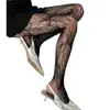 Vrouwen sokken dames esthetische vintage vlinder jacquard visnet panty kousen sexy uitgeholde mesh kleurrijke panty leggings