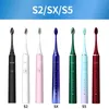 Seago Electric Dente Sprobrush Testa di sostituzione Spazzole Sonic 4pcs compatibile per SG986/SG987/S2/SX/S5 Gum Health Whitening Brush Teste 240403