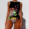 Mulheres de banho feminina listradas de uma peça de banho de alta qualidade Push up Monokini Monokiny Summer Bathing Arnece Tropical Bodysuit Feminino