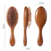 Massage Air Cushion Comb Sandalwood Anti-Statisk detangling hårbotten Skrapande hårborste för långt tjockt lockigt hårstylingverktyg 240407