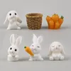 장식 인형 4pcs/set lovely squirrel 가족 모델 만화 동물 입상 집 케이크 홈 장식 아이 미니어처 정원 장식