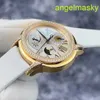 Unisex AP Wrist Watch Millennium Series 77315or Original Diamond 18k Rose Gold Material White Fritillaria Dial Date Dynamic Storage Moon Fas Display What