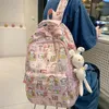 Backpack Female Cartoon Print Book Bag Fashion Women Cute Leisure School Girl Boy Graffiti Laptop Lady Travel College Trendy