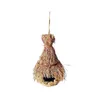 14スチール鳥ネスト鳥のケージ天然草卵卵屋外の装飾織り吊り下げ葉の小屋ペットベッドルーム240416