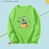T-Shirts Cartoon Astronot ve Moon Boy Sonbahar En İyi Eğlence Uzun Kollu Tişört Çocuk T-Shirt Pamuk Çocuk Giyim Q240418