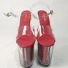 Sandales Chaussures de mariage en cristal 20cm talons sexy Lip lèvre rouge 8in Parisan Fashion Party Stage