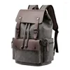 Backpack Retro Men's Large Capacity Canvas Bag Korean Edition Book Leisure Business Travel Computer