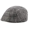 Rmf8 berets męskie bawełniane berety berety czapki dla mężczyzn kobiety w średnim wieku jesienne zimowe kapelusze boina herringbone newsboy Baker Tweed Boy Hat D240418