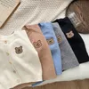 Cute Bear Autumn Baby Knitted Coats KoreanChildrens Cardigan Jacket Long Sleeved Top Sweater Outdoor Wear 240409