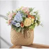Flores decorativas Simulação de dente -de -de -de -de -leão plantas verdes de flores artificiais para casamentos em família, decorações de layout da mesa central do quarto