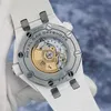 Designer Watch Luxus Automatische mechanische Uhren 15707CB Weißer Keramikmaterial Herren 42 -mm -Bewegung Armbandwatch P3na