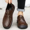 Chaussures décontractées hommes Généhes en cuir Derby Mens Luxury Handmade Handmade Men's Oxford Classic Business Office