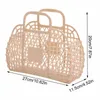 Storage Bags Jelly Tote Bright Beach Bag Basket Easter Reusable Gift For Kids Girls Women