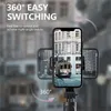 Selfie monopods roreta mini utdragbar 4 i 1 selfie stick stativ med trådlös fjärrkontroll - 360 rotation telefonstativ hållare för gopro sjcam kamera y240418