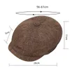 R1V5 Berets Unisex Autumn Winter Beret Newsboy Caps Men Women Warm Tweed Octagonal Hat for Male Detective Hats Retro Flat Caps Chapeau d240418