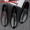 Scarpe casual maschi di alta qualità morbida vera pelle uomo vestito Oxford Flats Luxury Business Footwear Black Size 36-46