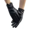 Fårskinn Guantes Mujer 2024 Fashion Button Women's äkta läderhandskar handskar mjuka eleganta vintermantenshandskar kvinnliga