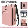 Andra datortillbehör Laptop Bag 15.6Inch USB Backpack School Bag Ruckssack 16 17.3 tum backbag Travel Daypack Male Leisure Backpack Mochila Women gril y240418