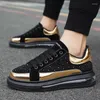 Casual Shoes Fashion Designer Men's Rivet Sports Size 39-44 Low Top Lace Up Round Head Zapatillas Hombre