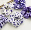 Série de printemps Purple Série tendance à la main à la main pour ruban élastique Srunchies en soie en soie