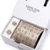 Bow Ties Jacquard Festive Gift 65 Colors Tie Handkerchief Cufflink Set Necktie Box Shirt Accessories Paisley Man's St. Valentine's Day