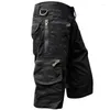 Short masculin cargo cargo d'été Camouflage joggers tactiques hommes coton pantalon court décontracté multi-poche droite