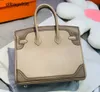 Handmade 7a Handbag Bikns Genuine Leather SWIFT Cowhide Wax Thread Handsewn 30CM Color Handheld Womens LeatherE8PJ