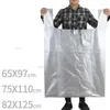 Sacs de rangement en argent gris grand sac en plastique gilet de vêtements épaissis logistique d'emballage transportant 10pcs / lot