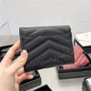 Kvinna Mens Designer Wallet Card Holder äkta läder plånböcker Luxury Square Kort handväska Tre vikta kvinnliga innehavare 10A
