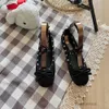Tino Silk Ballerinas Flat Shoe Stud High Edition v Family Rovet Shoes Ballet Women’s 2024 Bow French French Single Girl Bottom Princess Zs5i
