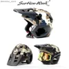 Bisiklet Kapakları Maskeler Dağ Bisikleti Kask Yarı Tam Yüz MTB Kros Güvenliği Ultralight Yol Bisiklet Yarışı Entegre Kulak Koruma Motokros L48