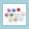 Loose Diamonds 16Mm Flat Back Crystal Pearl Buttons 50Pcs/Lot 19Colors Metal Rhinestone Loose Diamonds Jewelry Diyl Drop Delivery Otdxw