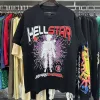 Дизайнерская рубашка Hellstar футболка с коротким рукавом футболка с низкой рубашкой.
