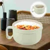 Storage Bottles Portable Student Instant Noodle Bowl With Spoon Lunch Large Capacity Sealed Box Beige Boxes Adult Containers Cup Pp Holder
