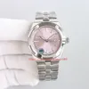 K6 Women Watch 35mm 9015 Automatische Bewegung Watch Sapphire Dial Platin -Riemen dorsaler Transluzenz