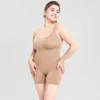 Large Size Women's Fitting Adult Outerwear, Sports Waistband Shorts, Tight Fit Jumpsuit for Body Shaping F41825