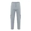 Men's Pants Men Tear Away Sport High Split Side Striped Joggers Zipper Snap Cinch Bottom Track Wide Leg Trousers