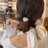 Bandas de goma de cabello NUEVA Fashion Elastic Band for Hair High Elastic Hair Band para Ladies Ponytail Wavy Organza Daduerpos Tabastas de encaje para mujer Y240417