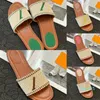 Designer Sandales plates pantoufles de luxe de luxe pour femmes pantoufles tissées broder sandale de sandale flip flop lettre slipper plage de plage de plage dames chaussures à talon bas 35-41