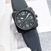 Bell and Ross Designer Men Mase Sports Wrist Watches Automatyczne mechaniczne zegarek na rękę Wysokiej jakości luksusowa marka chronograph zegar zegar ze stali nierdzewnej Mens WA