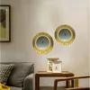 Wall Lamp Creative Copper Color Disc Bedroom Ceiling Bedside Living Room Dining Front And Rear Lighting