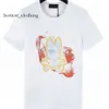 Camisa de coelho psicológica Mens camiseta de algodão Blend Fabric Men Animal Print T Cirtas para mulheres Manga curta Pescoço redondo de pescoço Pop Tee Designer de camisa 695