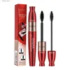 Mascara petit stick volant stand ne double effet 4d œil noir imperméable non ternissant mince épais deux en un super fine girl girl l410