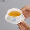 Cups Saucers NOOLIM Ceramic Master Tea White Porcelain Hand Painted Lotus Chinese Household Teacups Office Drinkware