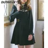 Lässige Kleider Rojita Lolita Style Vintage Kleid Gir kurze Minenmine Massenproduzierte Taille Slimming Frühling Herbst für Frauen